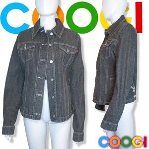 Coogi Australia Denim Lace Jacket | Y2K